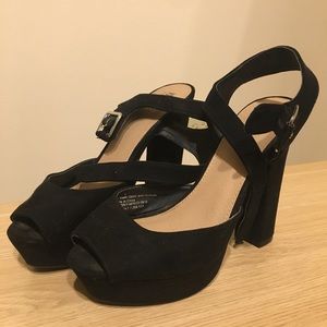 Black platform heels